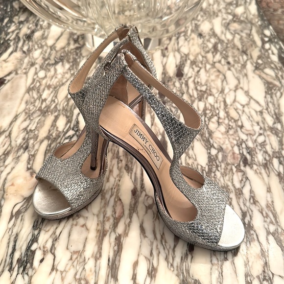 Jimmy Choo, 6 1/2, silver - Picture 1 of 7